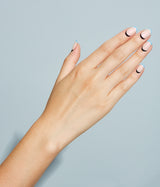 Nail art design with Akoya base, adorned with a double French manicure using Absolute Black and Aero polishes.