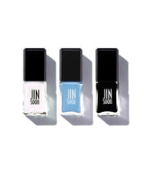 JINsoon Akoya, Aero and Absolute Black bottles on a white background.