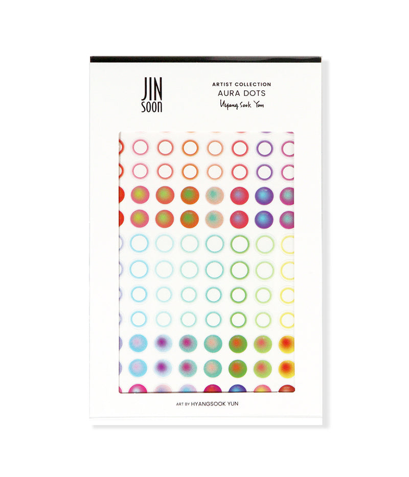 JINsoon Aura Dots  Appliqués packaging showcased against a white background.