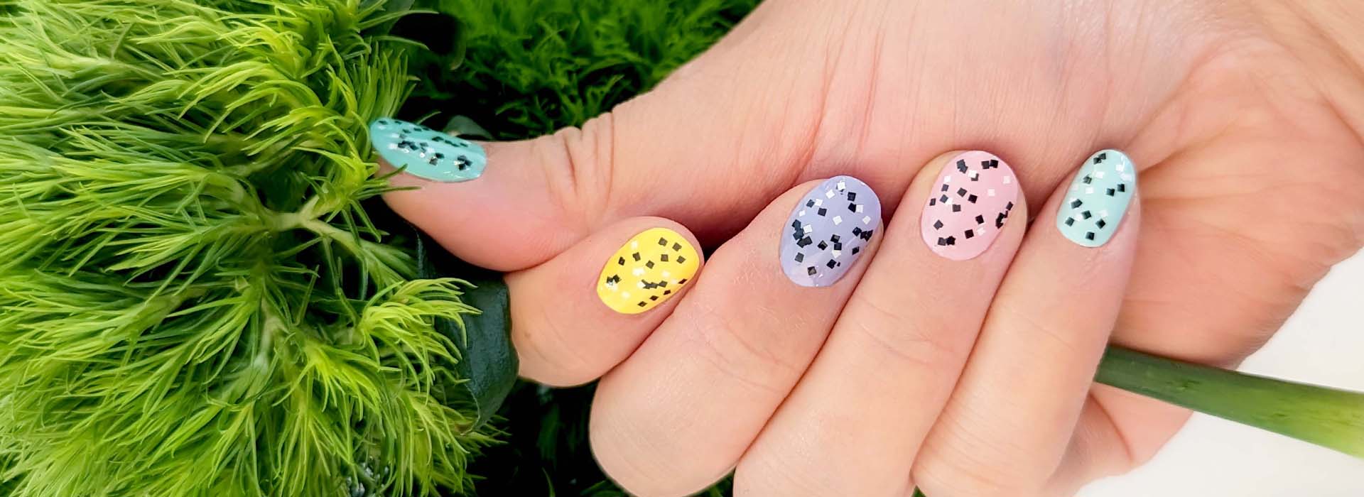 Nägel Frühling Pastellfarben gelnagel-designs Ostern, gelnagel-designs frühling, gel nägel modelle, nageldesign 2024 trends, osternägel