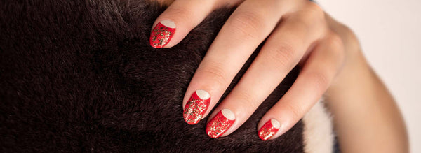 RED NEW YEAR'S NAIL design