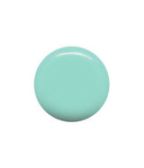 A smooth, glossy oval color swatch in a light mint green shade, centered on a solid white background